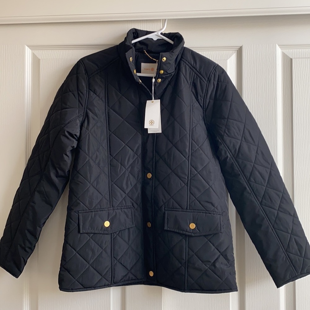 Tory Burch Puffy Quilted Jacket Black size Small S